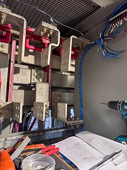 New ACB control wiring installation