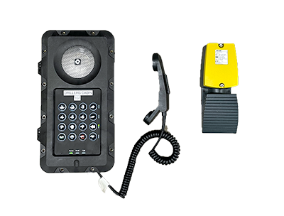 Intercom Station with PTT (Push to Talk) Footpedal and handset